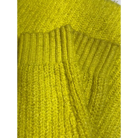 Women's Yellow Turtleneck Sweater - Picture 7 of 8